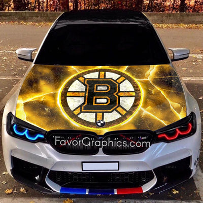 Boston Bruins Itasha Car Vinyl Hood Wrap Decal Sticker
