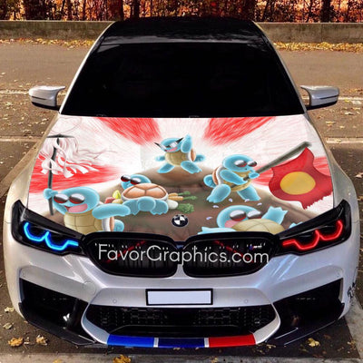 Squirtle Squad Itasha Car Vinyl Hood Wrap Decal Sticker