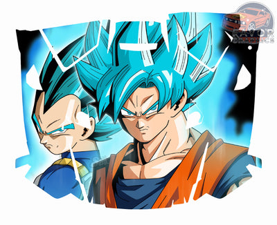 Goku Vegeta Hood Vinyl Wrap for Polaris RZR XP 1000 2 or 4 doors