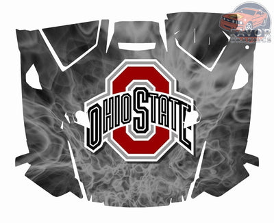 Ohio State Buckeyes Hood Vinyl Wrap for Polaris RZR XP 1000 2 or 4 doors