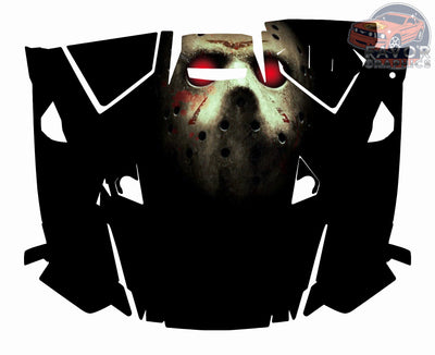 Jason Voorhees Hood Vinyl Wrap for Polaris RZR XP 1000 2 or 4 doors