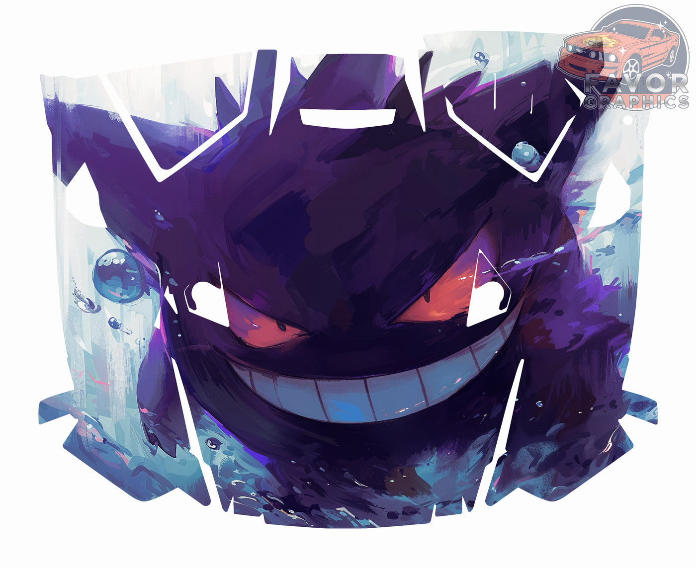 Gengar (Pokemon) Hood Vinyl Wrap for Polaris RZR XP 1000 2 or 4 doors