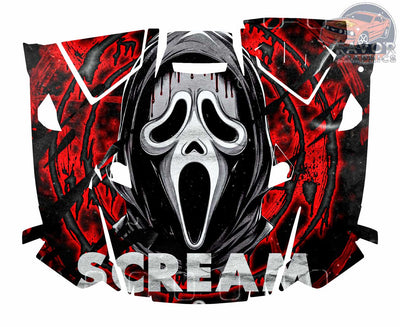 Scream Ghostface Hood Vinyl Wrap for Polaris RZR XP 1000 2 or 4 doors