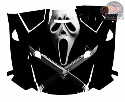 Scream Ghostface Hood Vinyl Wrap for Polaris RZR XP 1000 2 or 4 doors