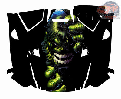 Hulk Hood Vinyl Wrap for Polaris RZR XP 1000 2 or 4 doors