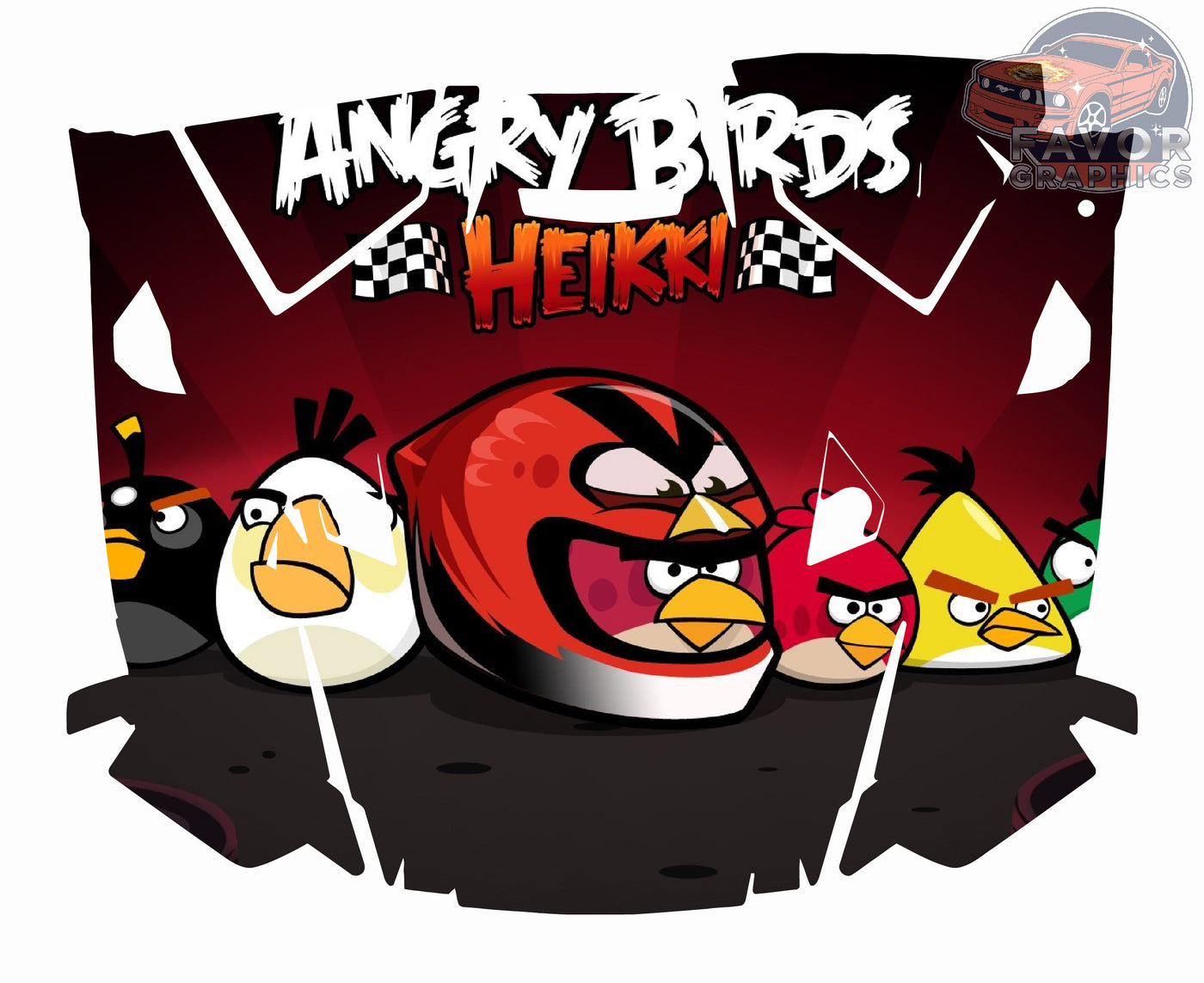 Angry Bird Hood Vinyl Wrap for 2019 - 2023 Polaris RZR XP 1000 2 or 4 doors