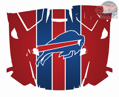 Buffalo Bills Hood Vinyl Wrap for 2019 - 2023 Polaris RZR XP 1000 2 or 4 doors