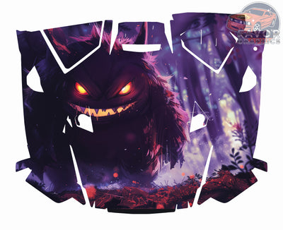 Gengar (Pokemon) Hood Vinyl Wrap for Polaris RZR XP 1000 2 or 4 doors