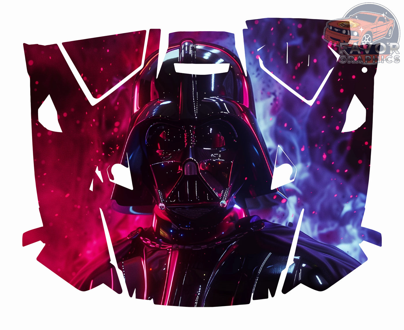 Darth Vader Hood Vinyl Wrap for 2019 - 2023 Polaris RZR XP 1000 2 or 4 doors