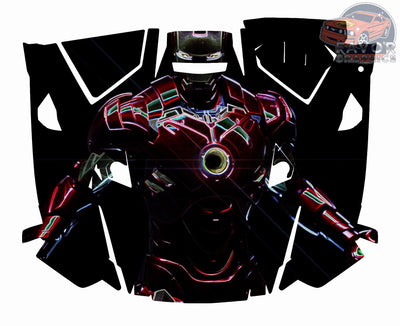 Ironman Hood Vinyl Wrap for Polaris RZR XP 1000 2 or 4 doors