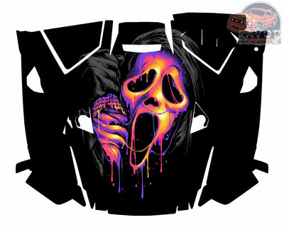 Scream Ghostface Hood Vinyl Wrap for Polaris RZR XP 1000 2 or 4 doors