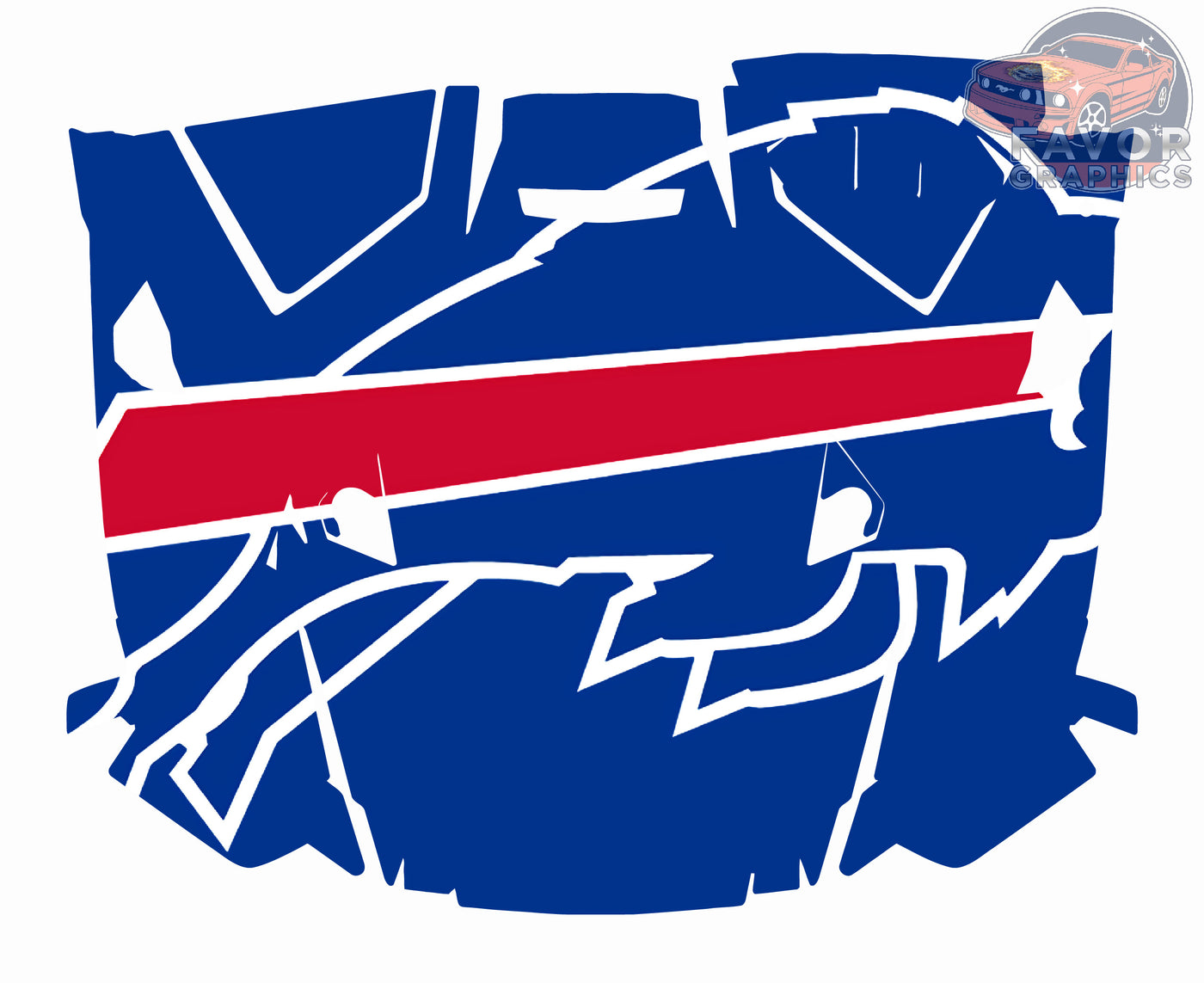 Buffalo Bills Hood Vinyl Wrap for 2019 - 2023 Polaris RZR XP 1000 2 or 4 doors