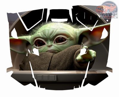 Baby Yoda Hood Vinyl Wrap for 2019 - 2023 Polaris RZR XP 1000 2 or 4 doors