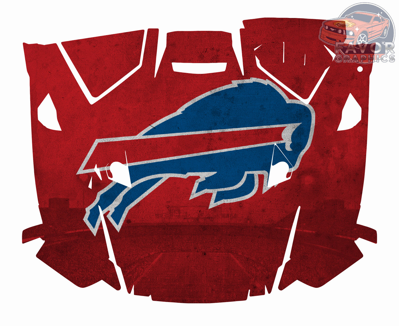 Buffalo Bills Hood Vinyl Wrap for 2019 - 2023 Polaris RZR XP 1000 2 or 4 doors