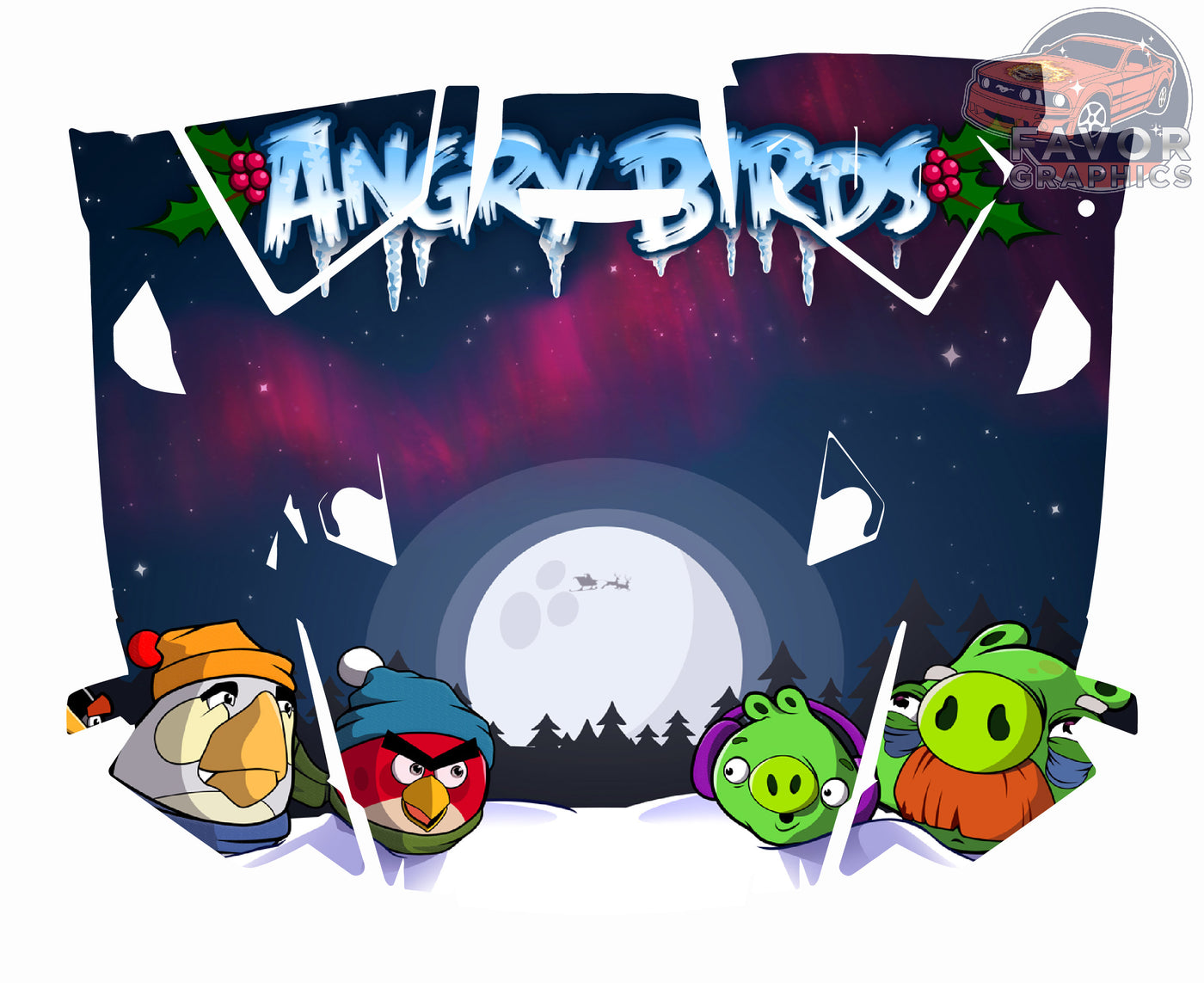 Angry Bird Hood Vinyl Wrap for 2019 - 2023 Polaris RZR XP 1000 2 or 4 doors