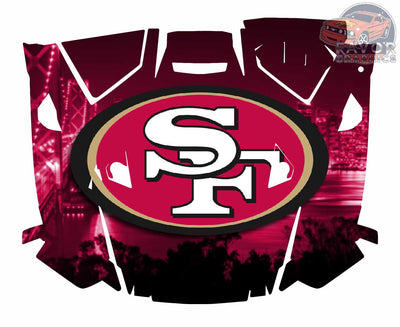 San Francisco 49ers Hood Vinyl Wrap for Polaris RZR XP 1000 2 or 4 doors