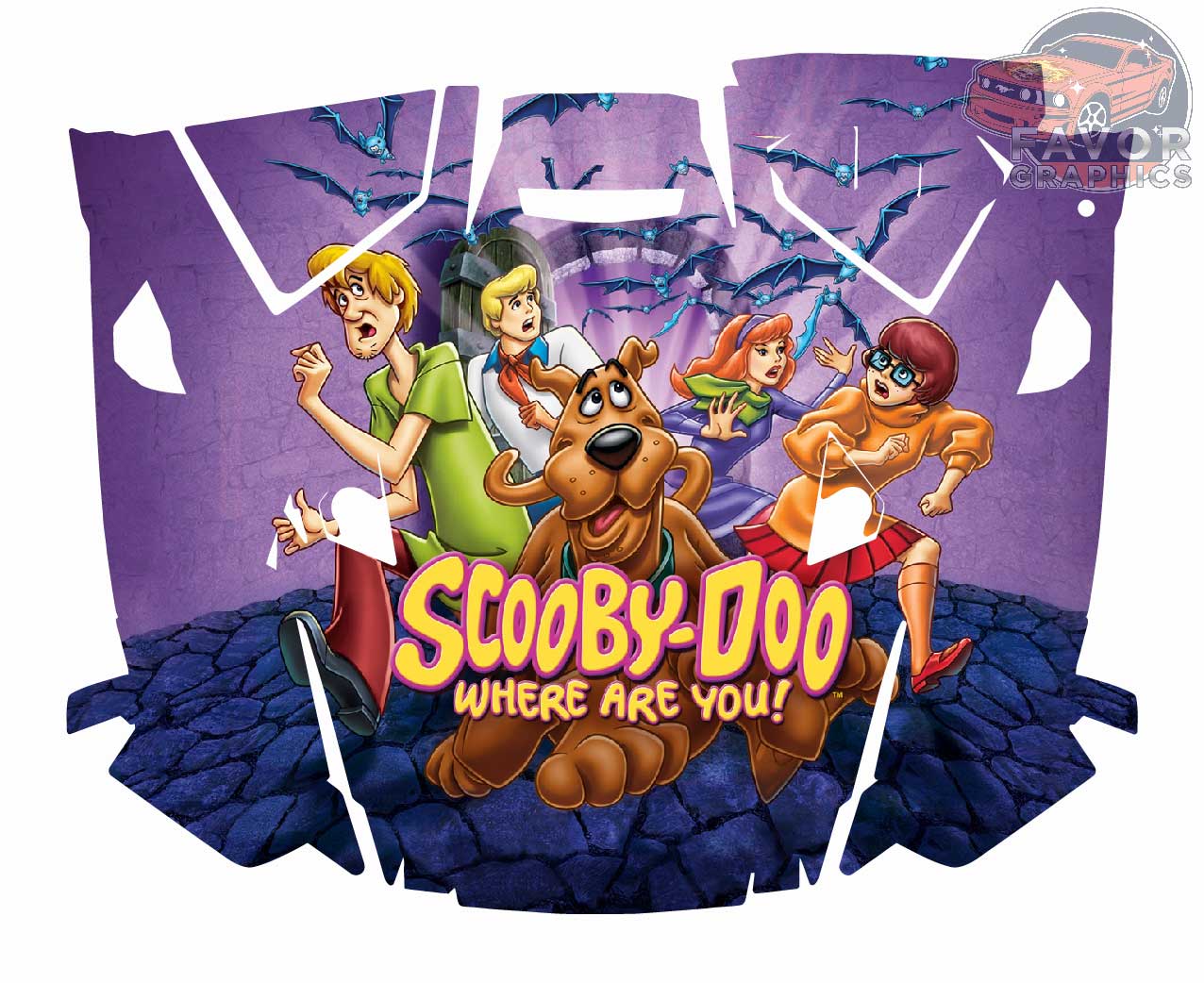 Scooby Doo Hood Vinyl Wrap for Polaris RZR XP 1000 2 or 4 doors