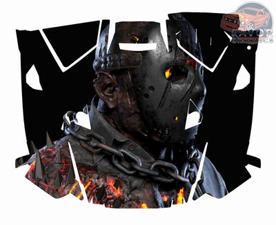 Jason Voorhees Hood Vinyl Wrap for Polaris RZR XP 1000 2 or 4 doors