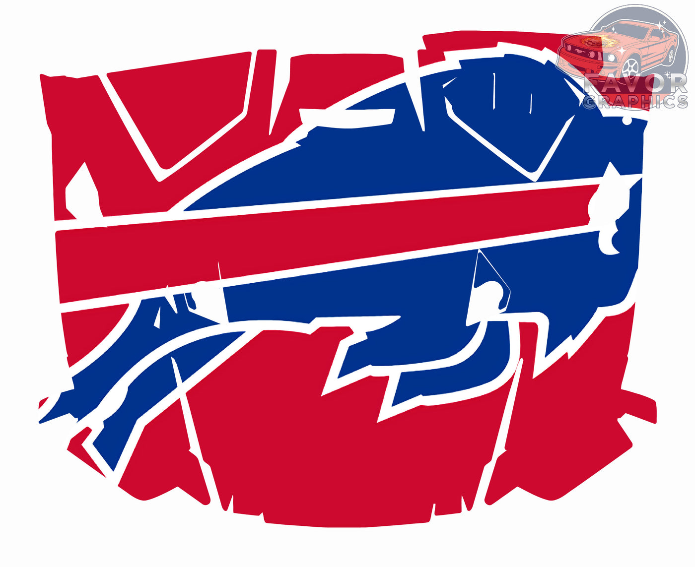 Buffalo Bills Hood Vinyl Wrap for 2019 - 2023 Polaris RZR XP 1000 2 or 4 doors