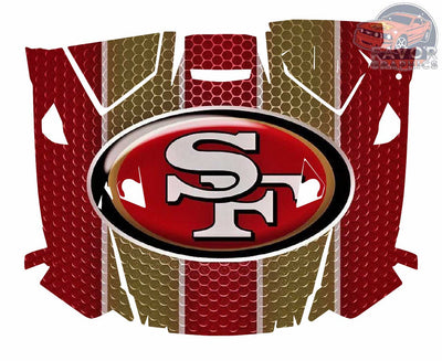 San Francisco 49ers Hood Vinyl Wrap for Polaris RZR XP 1000 2 or 4 doors