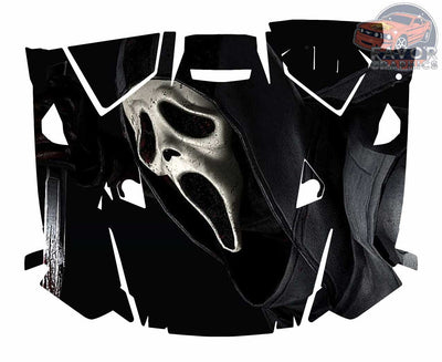 Scream Ghostface Hood Vinyl Wrap for Polaris RZR XP 1000 2 or 4 doors