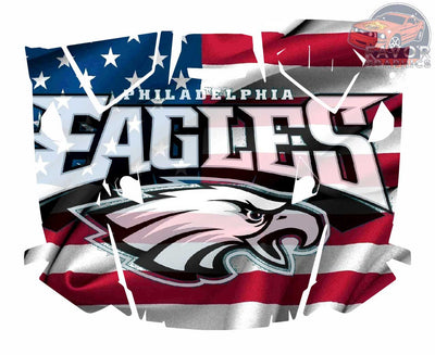 Philadelphia Eagles Hood Vinyl Wrap for Polaris RZR XP 1000 2 or 4 doors