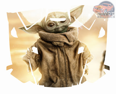 Baby Yoda Hood Vinyl Wrap for 2019 - 2023 Polaris RZR XP 1000 2 or 4 doors