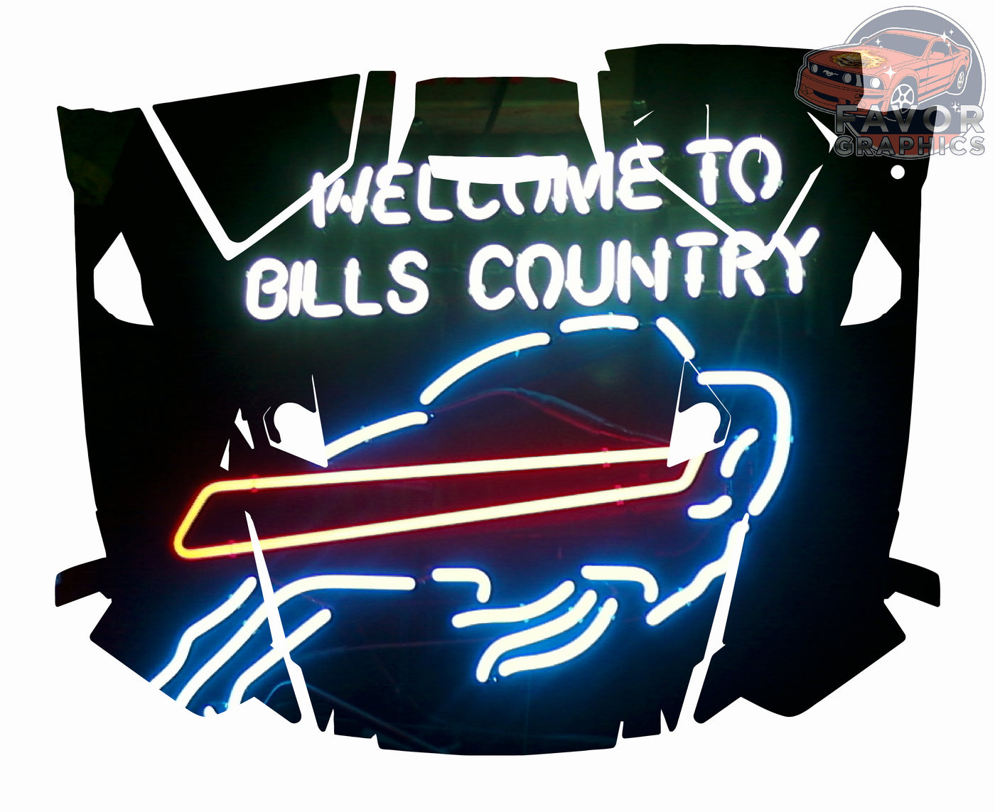 Buffalo Bills Hood Vinyl Wrap for 2019 - 2023 Polaris RZR XP 1000 2 or 4 doors