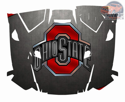 Ohio State Buckeyes Hood Vinyl Wrap for Polaris RZR XP 1000 2 or 4 doors