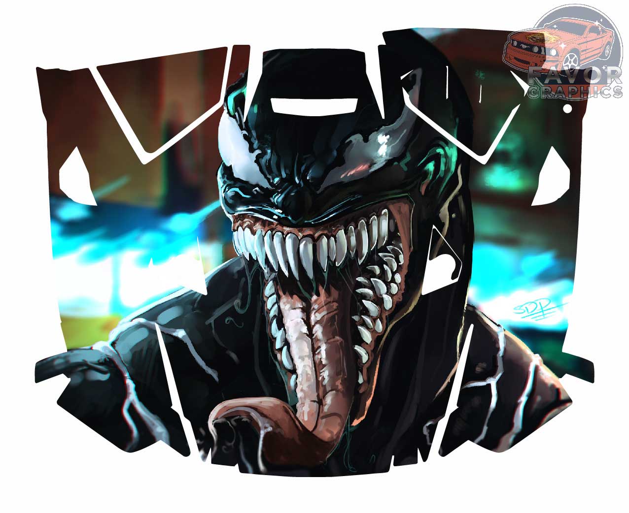 Venom Hood Vinyl Wrap for Polaris RZR XP 1000 2 or 4 doors