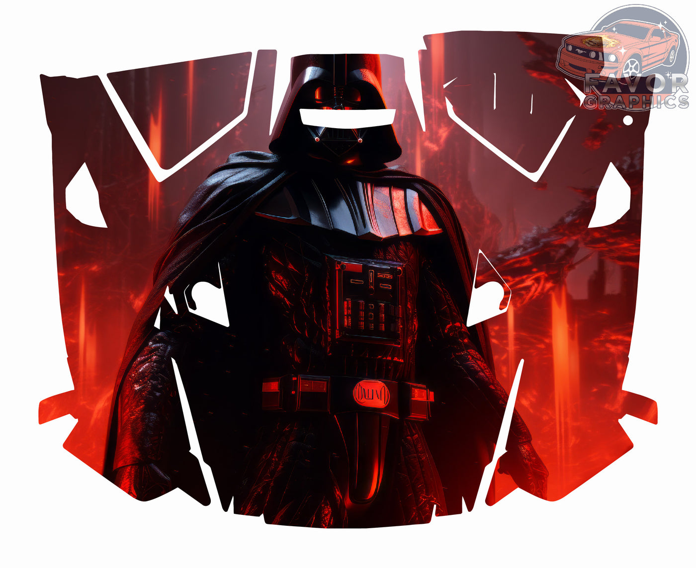 Darth Vader Hood Vinyl Wrap for 2019 - 2023 Polaris RZR XP 1000 2 or 4 doors