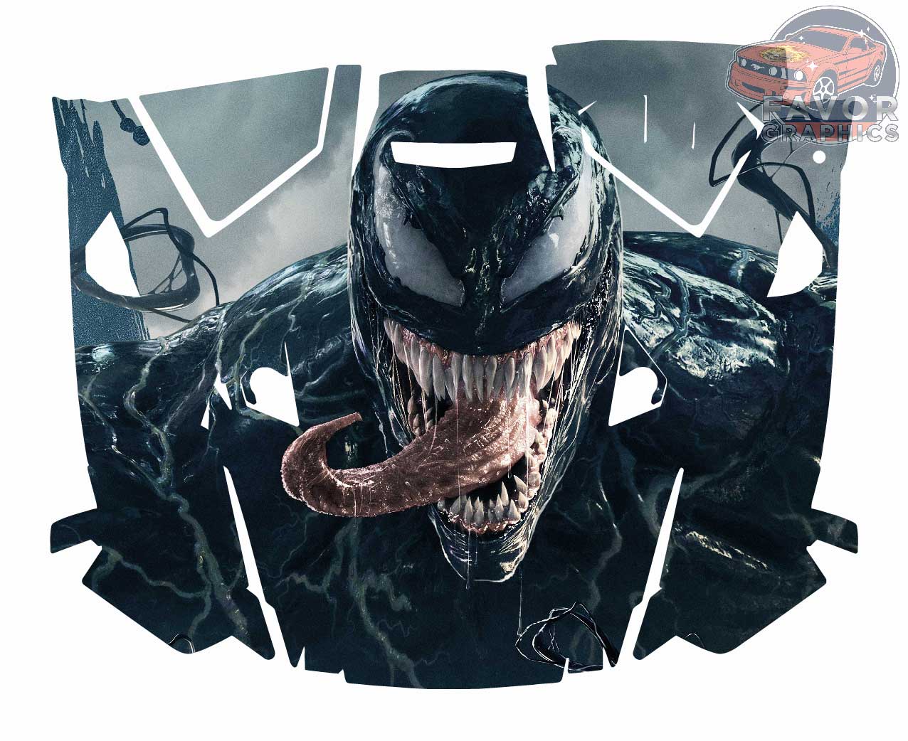 Venom Hood Vinyl Wrap for Polaris RZR XP 1000 2 or 4 doors