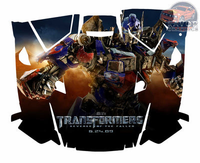 Optimus Prime Transformers Hood Vinyl Wrap for Polaris RZR XP 1000 2 or 4 doors