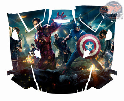 Avengers Superheroes Hood Vinyl Wrap for 2019 - 2023 Polaris RZR XP 1000 2 or 4 doors