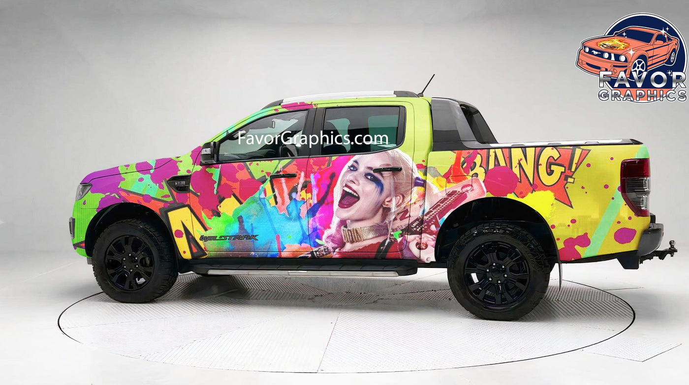 Harley Quinn Itasha Full Car Vinyl Wrap Decal Sticker