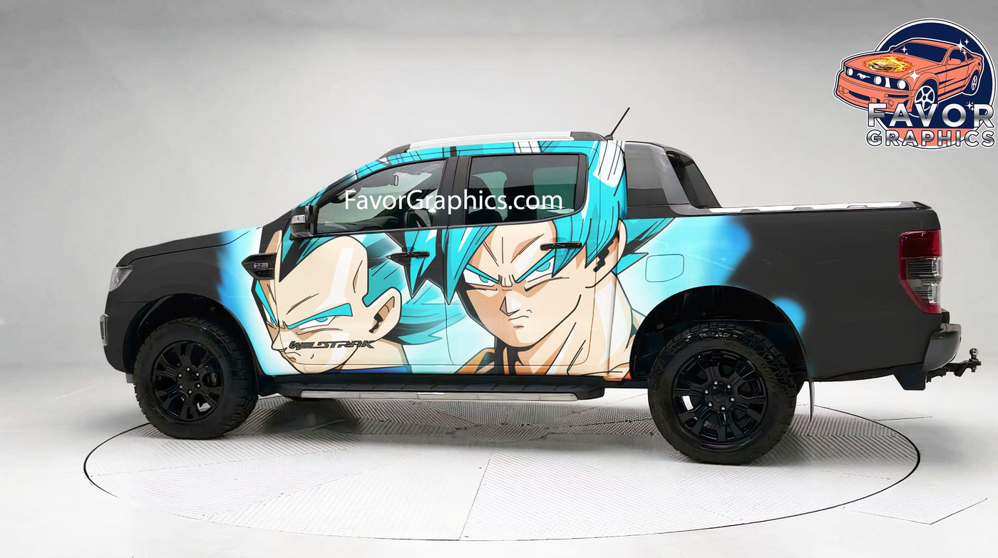 Vegeta vs Goku Itasha Full Car Vinyl Wrap Decal Sticker