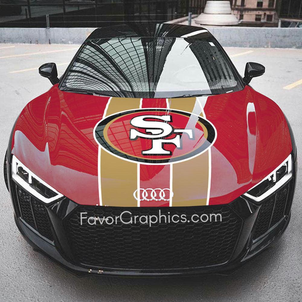 San Francisco 49ers Helmet Vinyl Decal Sticker | Choose From 5 Sizes For Car, Laptop, Helmet