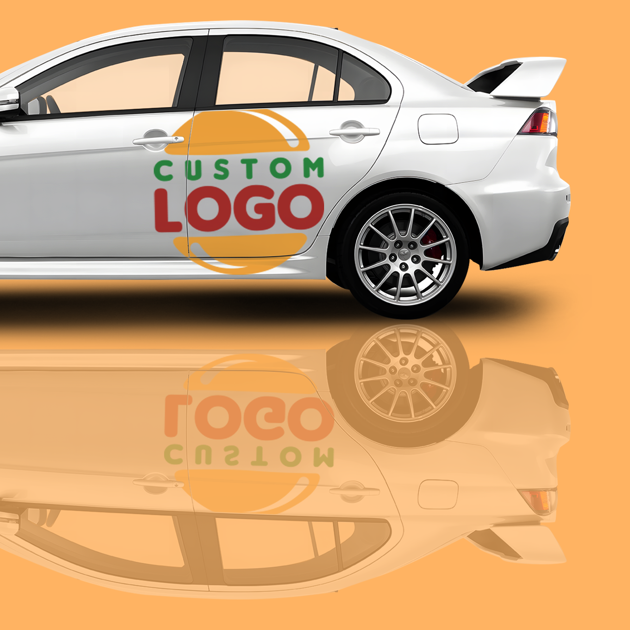 Custom Image Logo Itasha Car Side Door Decal Vinyl Sticker