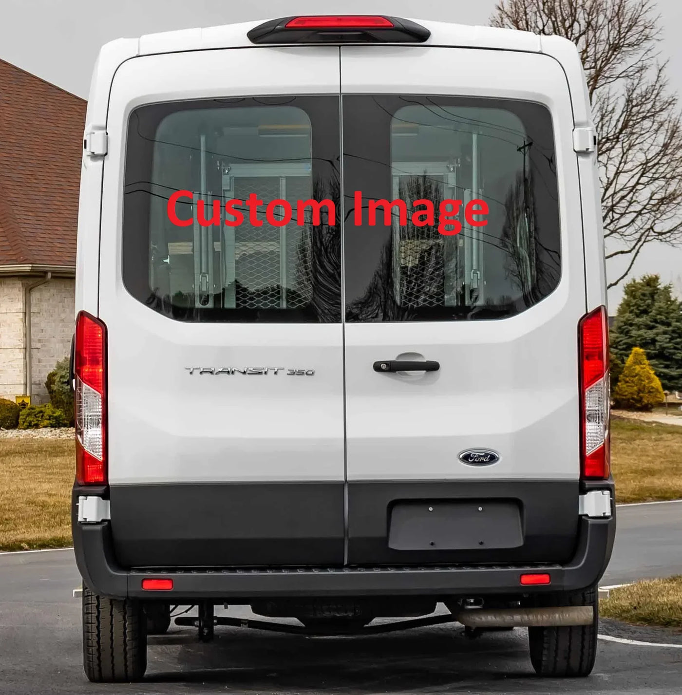 Custom Perforated Rear Window Vinyl Wrap For Passenger Van or RV