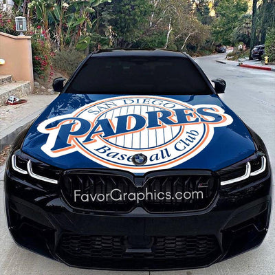 San Diego Padres Itasha Car Vinyl Hood Wrap Decal Sticker