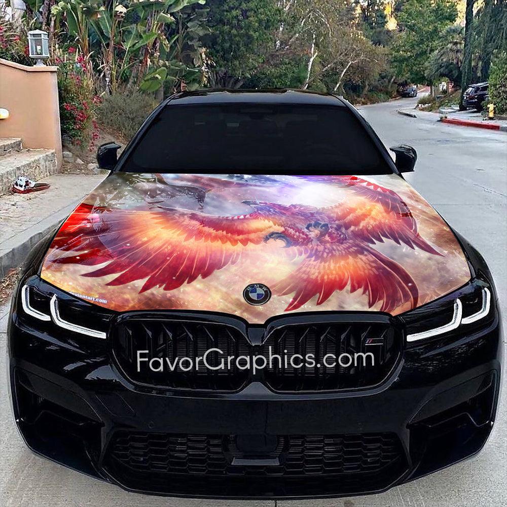 Phoenix Itasha Car Vinyl Hood Wrap Decal Sticker