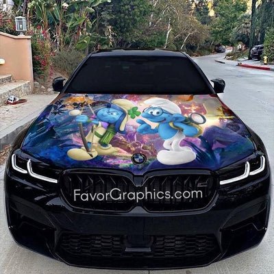 The Smurfs Itasha Car Vinyl Hood Wrap Decal Sticker