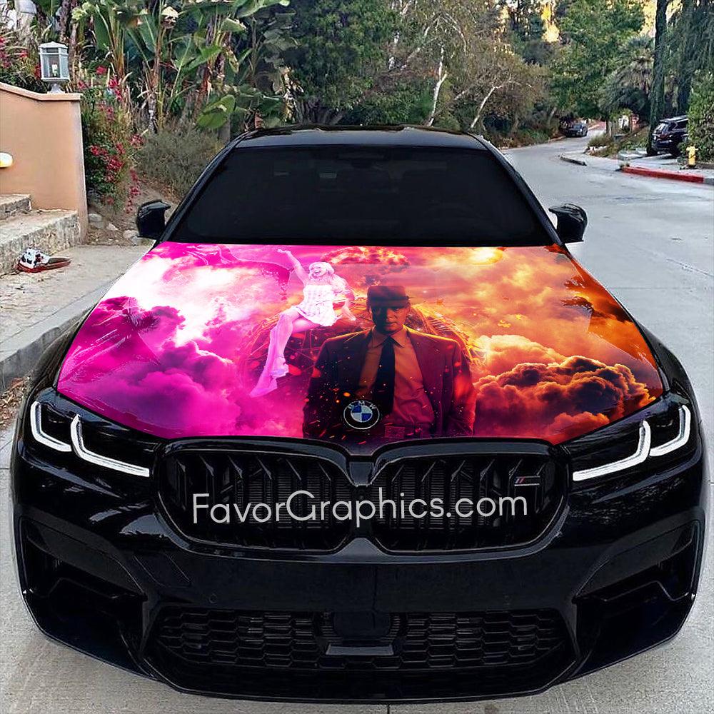 Barbenheimer Itasha Car Vinyl Hood Wrap Decal Sticker