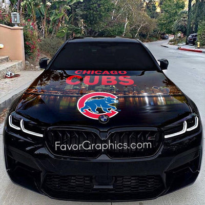 Chicago Cubs Itasha Car Vinyl Hood Wrap Decal Sticker