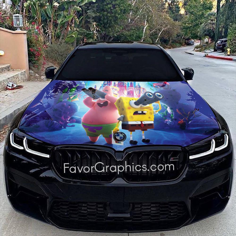 SpongeBob and Patrick Itasha Car Vinyl Hood Wrap Decal Sticker