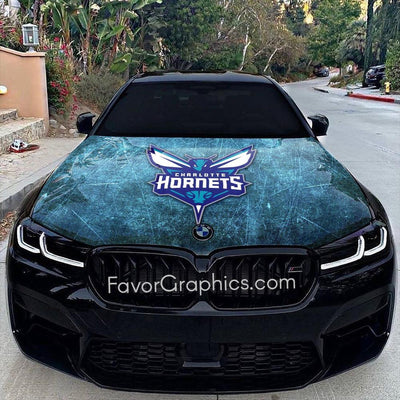 Charlotte Hornets Itasha Car Vinyl Hood Wrap Decal Sticker