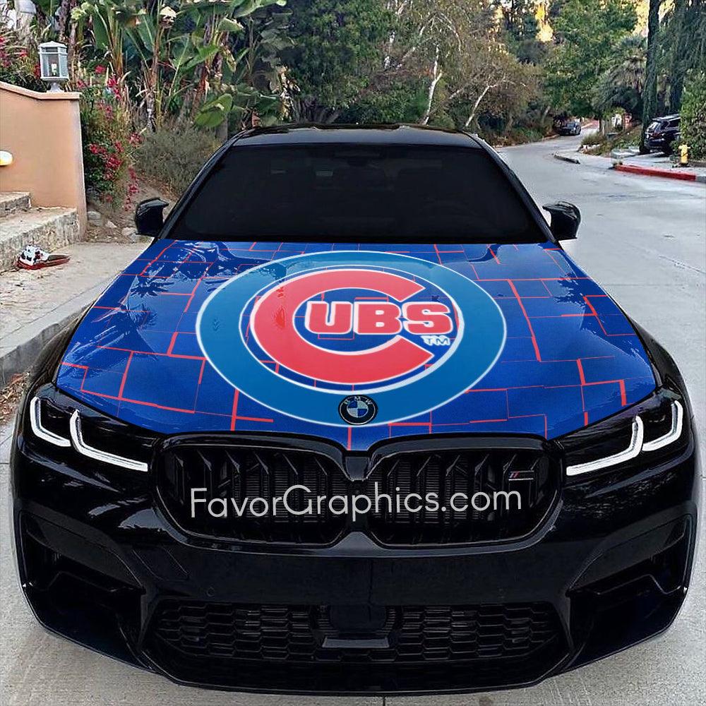 Chicago Cubs Itasha Car Vinyl Hood Wrap Decal Sticker