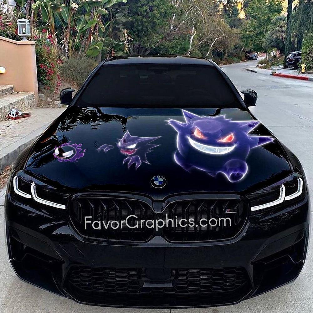 Gengar Racing Gengar (Pokemon) Itasha Car Vinyl Hood Wrap Decal Sticker – Favor Graphics