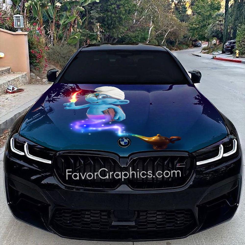 The Smurfs Itasha Car Vinyl Hood Wrap Decal Sticker