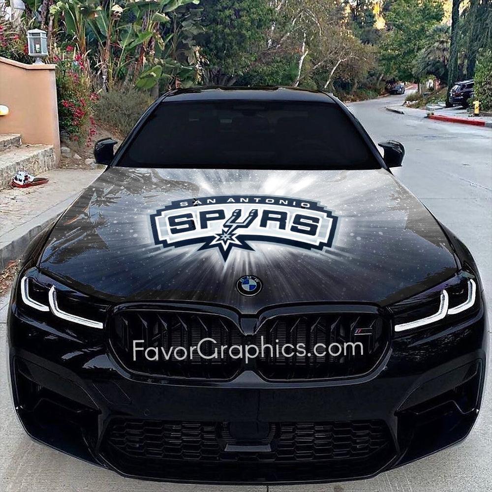 San Antonio Spurs Itasha Car Vinyl Hood Wrap Decal Sticker – Favor Graphics